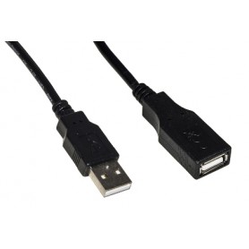 CAVO PROLUNGA USB 2.0 TIPO A/A M/F 2mt RAME