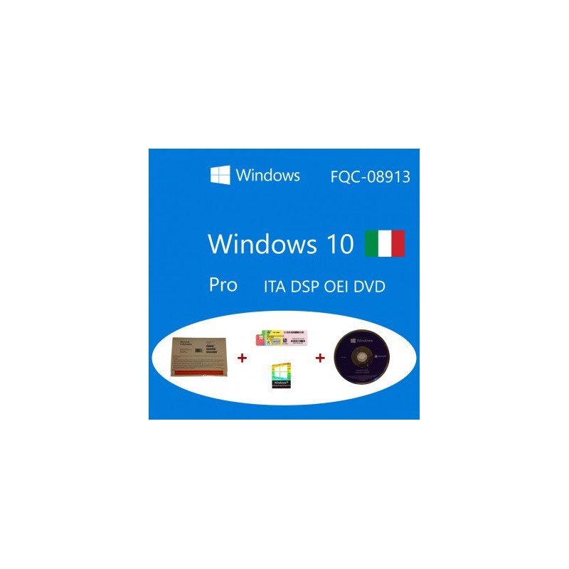Windows 10 Pro DVD 64 Bit + Coa Sticker – Sistema Operativo Completo –  Licenza a Vita