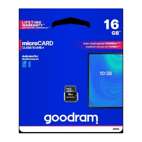 MICRO SD GOODRAM 16GB CL10 UHS