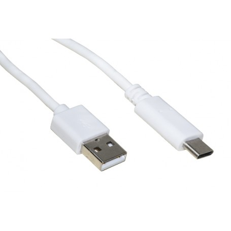 CAVO USB 2.0 TIPO C 1,0 mt BIANCO